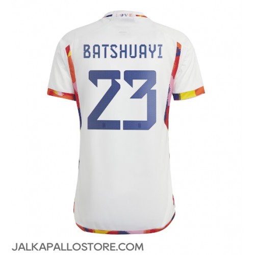 Belgia Michy Batshuayi #23 Vieraspaita MM-kisat 2022 Lyhythihainen
